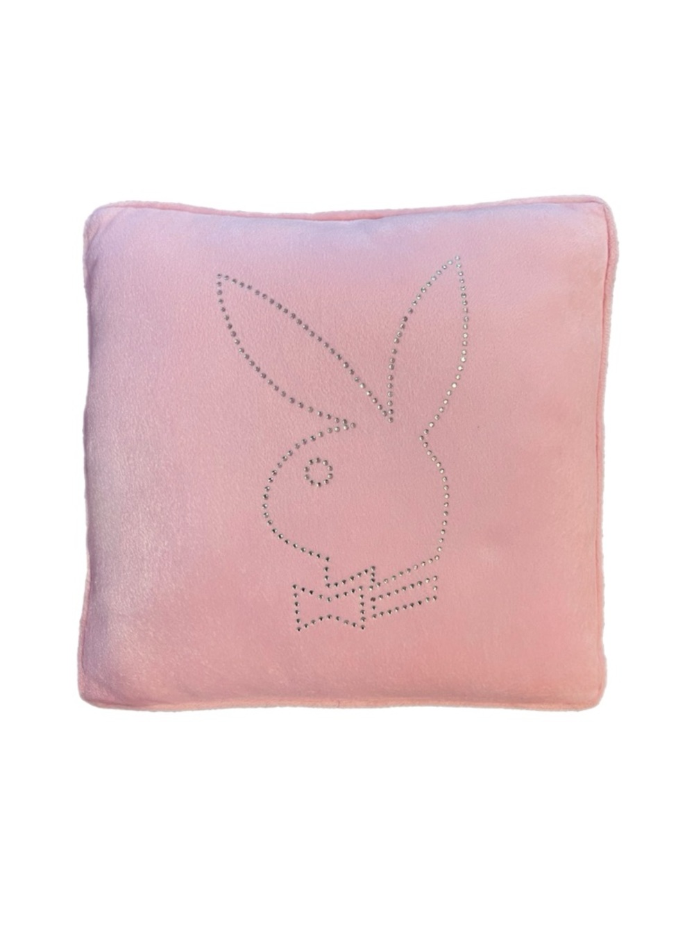 Playboy Pink Pillow set with Rhinestone Bunny Design